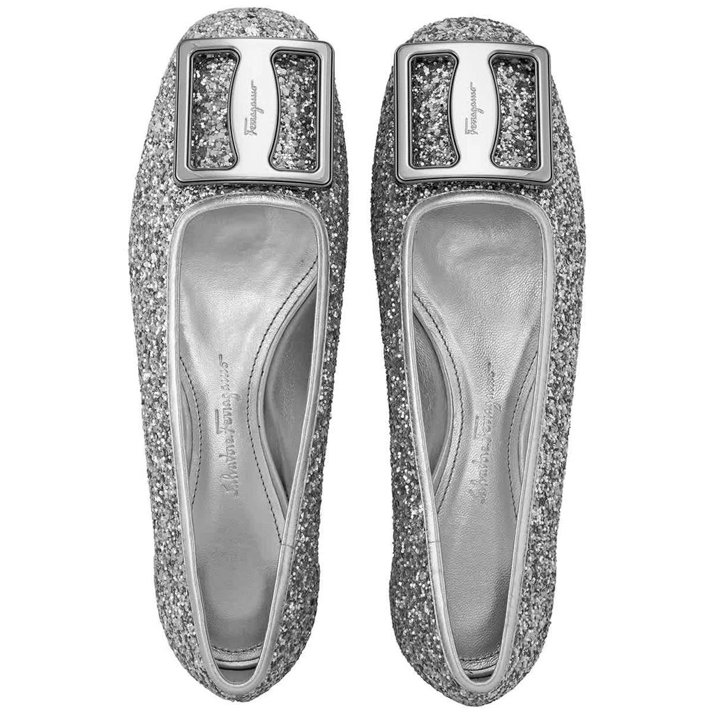 商品Salvatore Ferragamo|Salvatore Ferragamo Ladies Grey Chunky Buckle Ballet Flat, Brand Size 5,价格¥2391,第3张图片详细描述