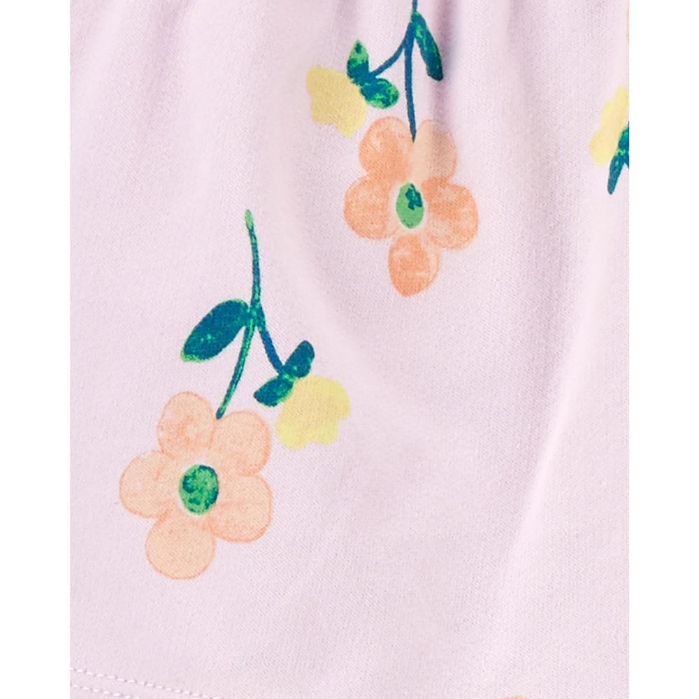 Baby Girls Floral Vest, Bodysuit and Pant Set, 3 Piece商品第2张图片规格展示