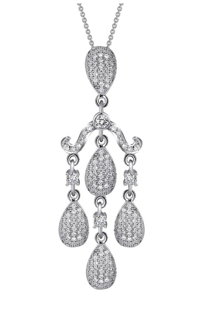 商品Lafonn|Platinum Plated Royal Chandelier Necklace with Simulated Diamonds,价格¥1151,第1张图片