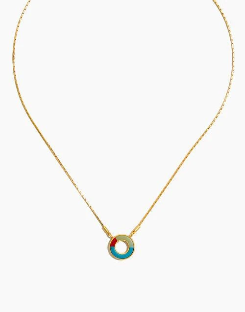商品Madewell|Desert Sunset Circle Pendant Necklace,价格¥196,第1张图片