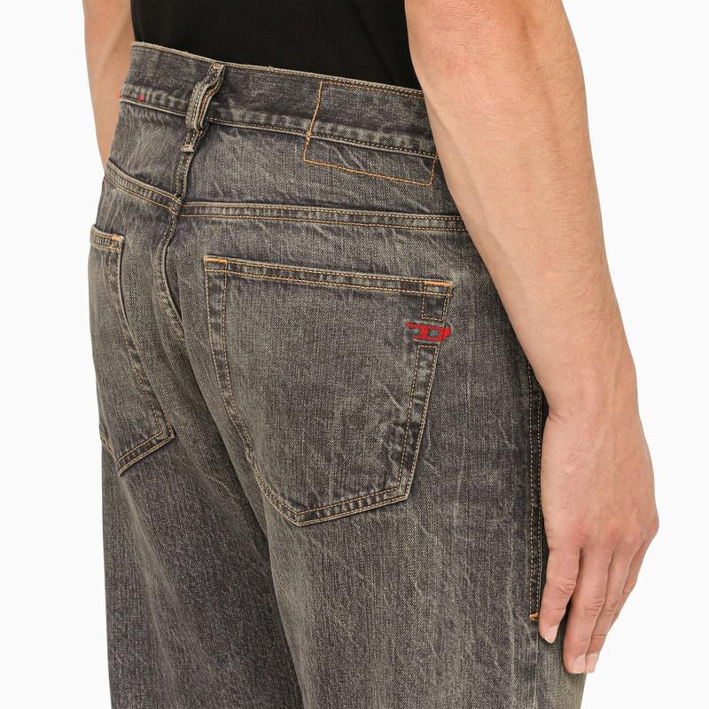 Blue washed cotton regular jeans商品第5张图片规格展示