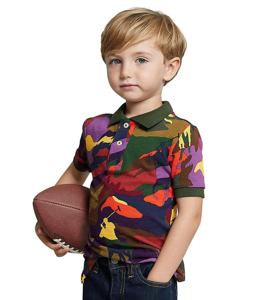 商品Ralph Lauren|Boys' Polo Pony Camo Cotton Mesh Polo Shirt - Little Kid, Big Kid,价格¥209,第5张图片详细描述