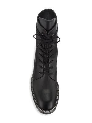 Sondra Studded Leather Combat Boots商品第5张图片规格展示