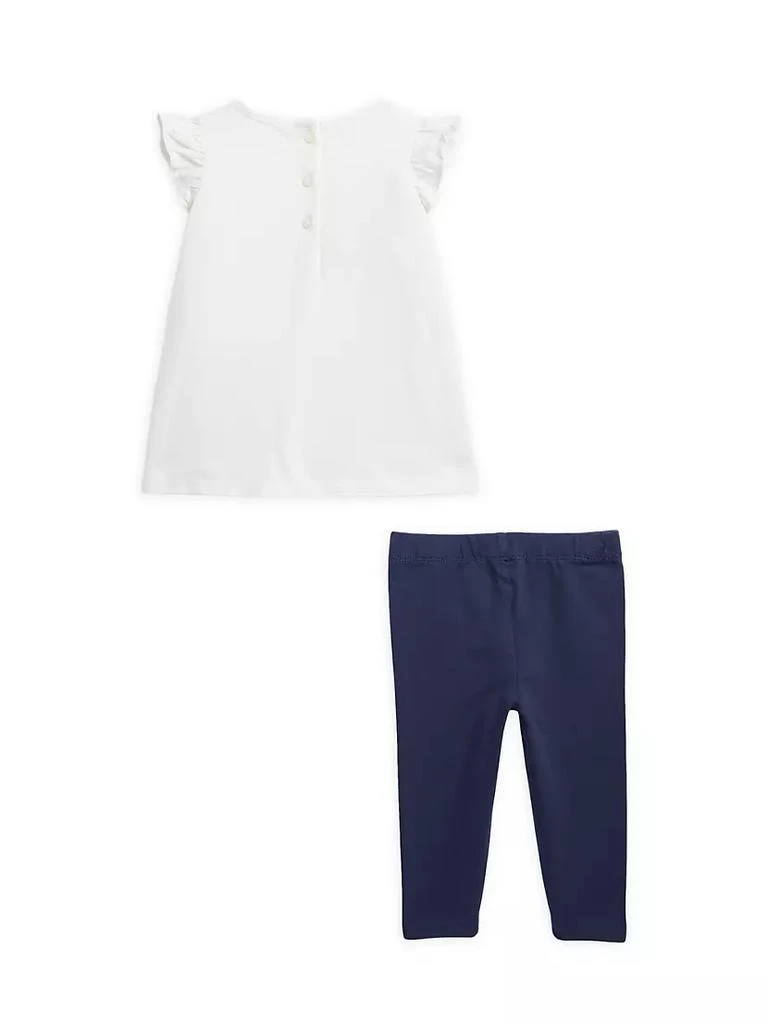 商品Ralph Lauren|Baby Girl's 2-Piece Ruffle T-Shirt & Leggings Set,价格¥197,第2张图片详细描述