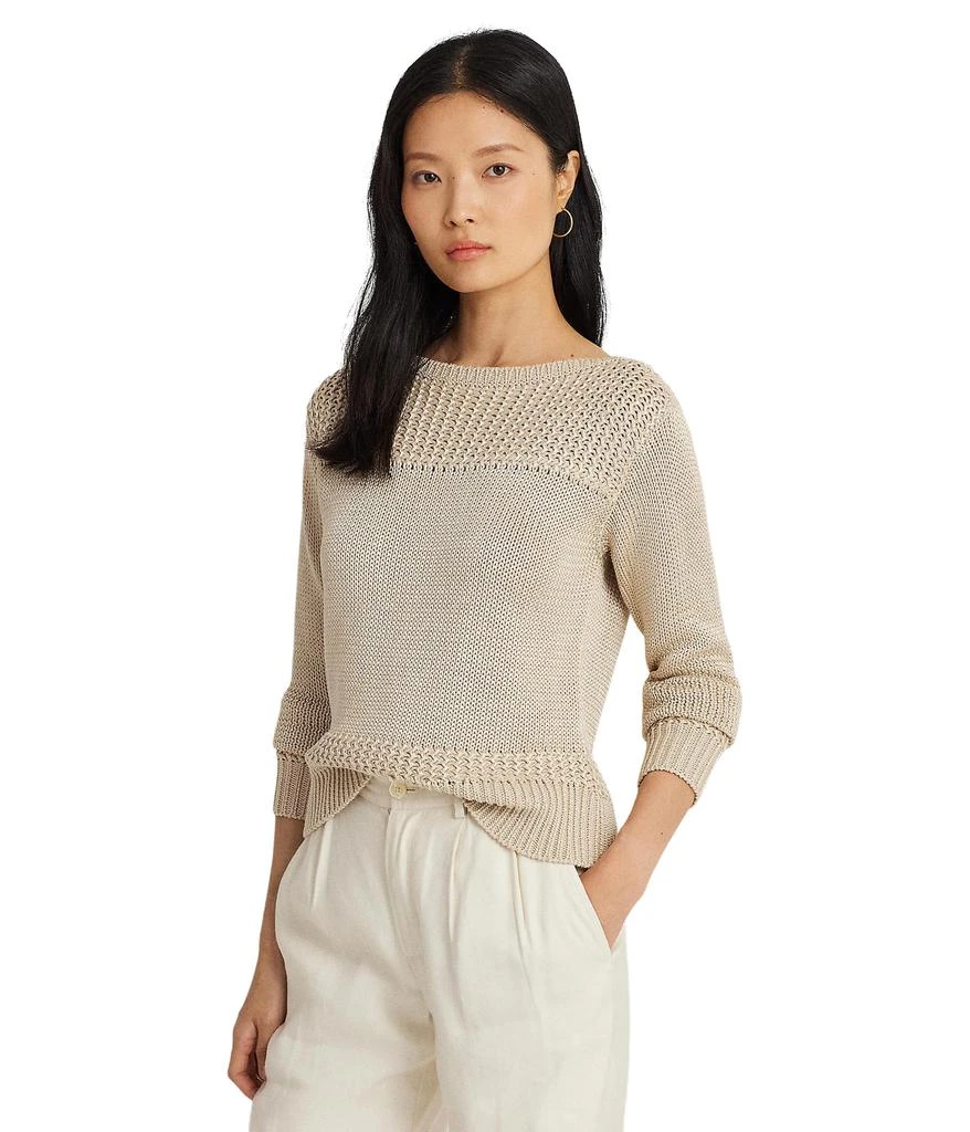 商品Ralph Lauren|Cotton-Blend Boatneck Sweater,价格¥582,第1张图片