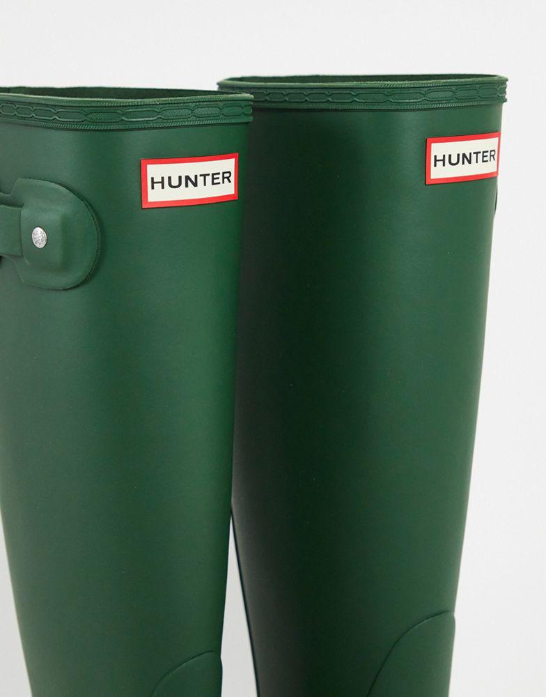 Hunter Original tall wellington boots in hunter green商品第2张图片规格展示