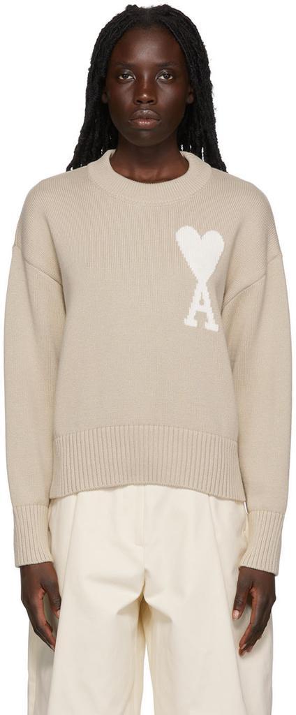 商品AMI|Beige Ami de Cœur Sweater,价格¥3674,第1张图片