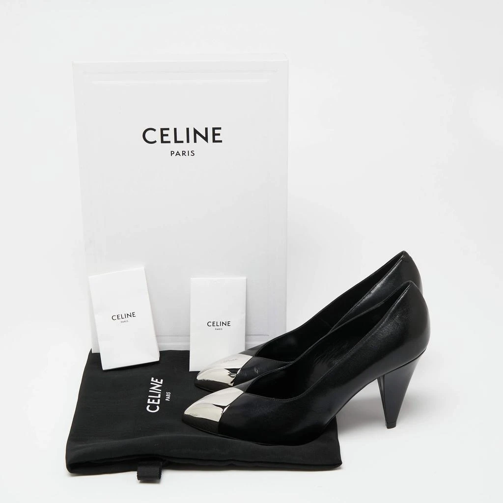 Celine Black Leather Pointed Toe Pumps Size 37 商品