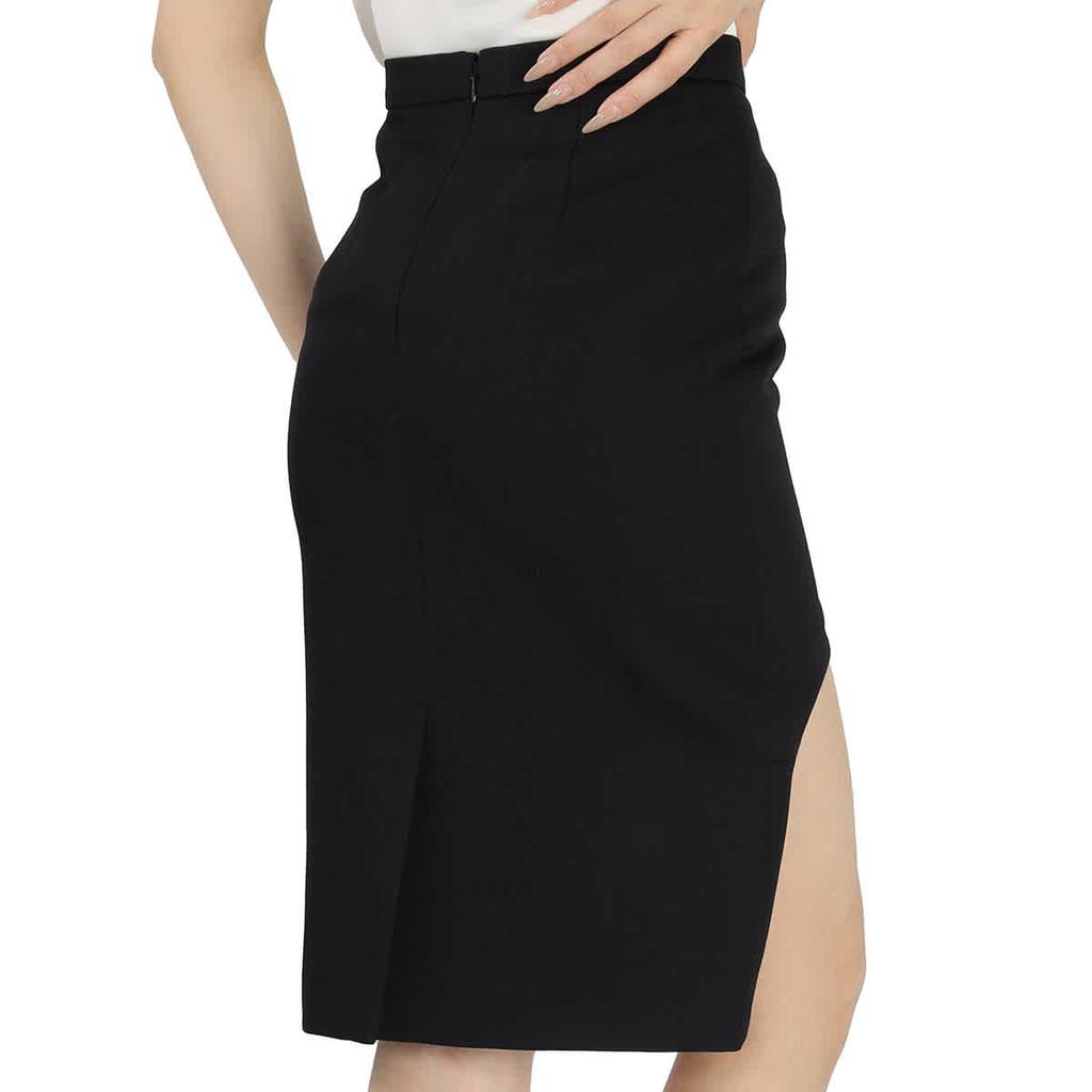 Ladies Black Step-through High-waisted Skirt商品第3张图片规格展示