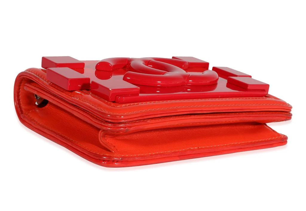 Chanel Red Quilted Patent Leather & Plexi Boy Brick Flap Shoulder Bag 商品