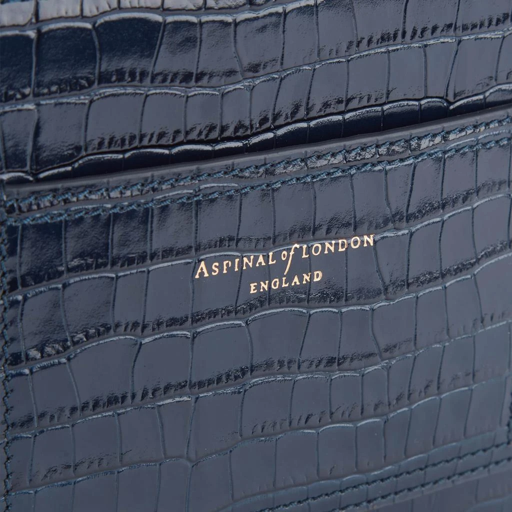 商品Aspinal of London|Aspinal of London Women's Deep Shine Small Croc Camera Bag - Midnight Blue,价格¥1148,第4张图片详细描述