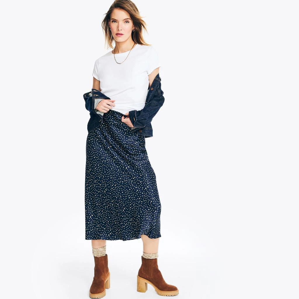 商品Nautica|Nautica Printed Satin Slip Skirt,价格¥184,第1张图片