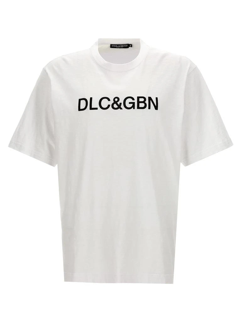 商品Dolce & Gabbana|Logo Print T-Shirt White/Black,价格¥2516,第1张图片