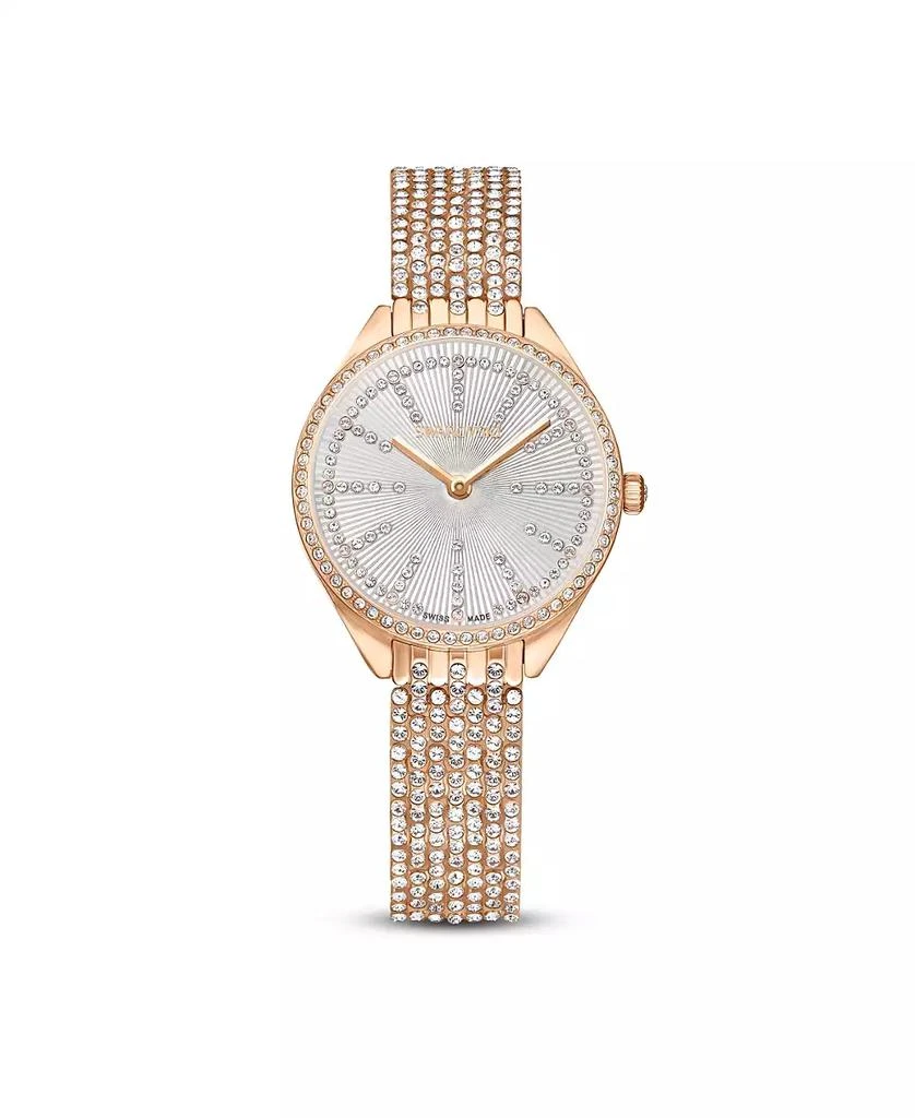 商品Swarovski|Women's Quartz Attract Rose Gold-Tone Metal Watch, Swiss Made 30mm,价格¥3745,第1张图片