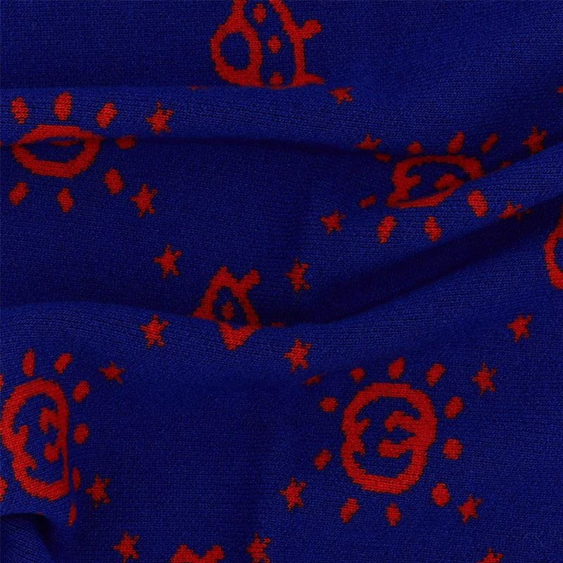 商品Gucci|大童款藏蓝色围巾【香港仓极速发货】,价格¥3608,第3张图片详细描述