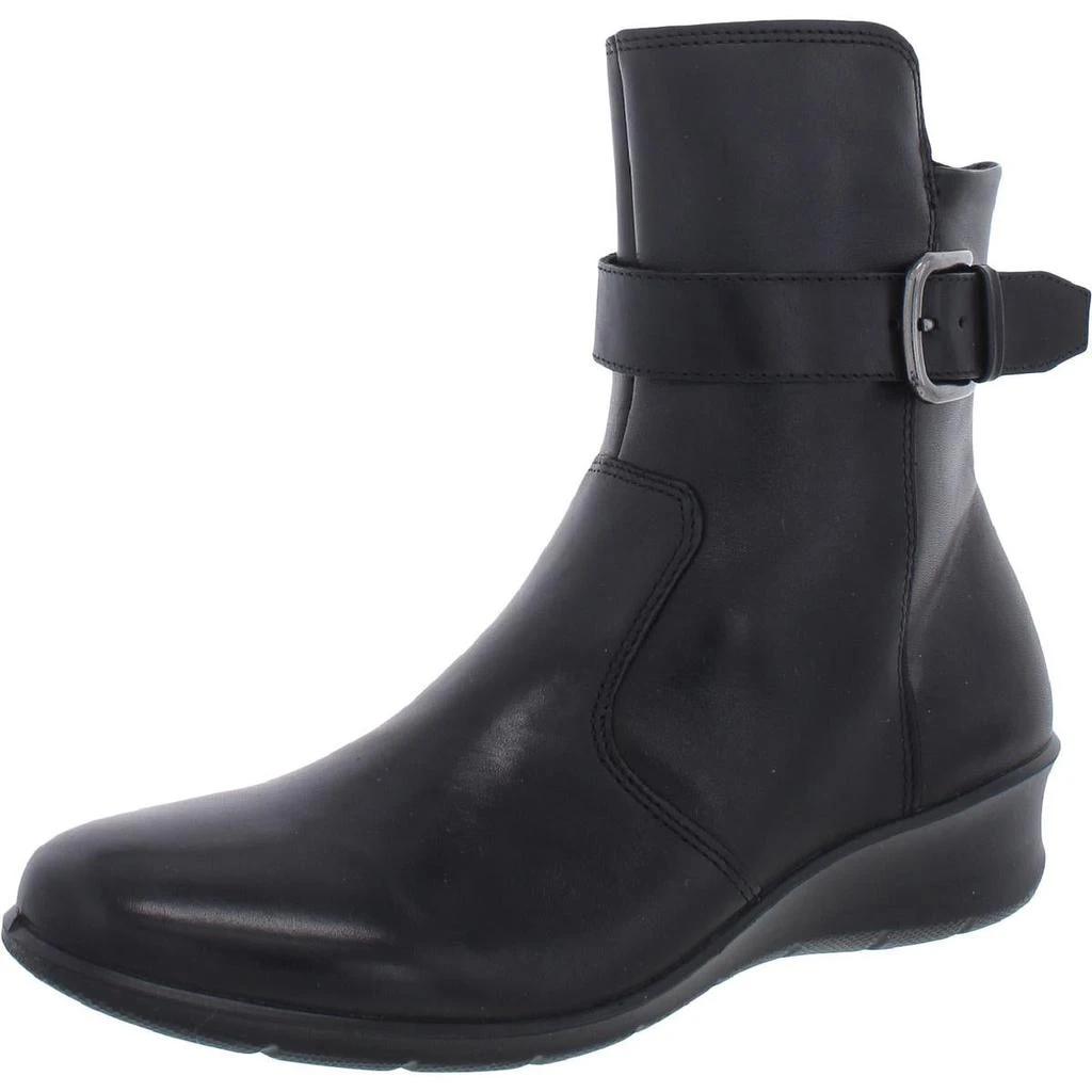 商品ECCO|ECCO Womens Leather Ankle Wedge Boots,价格¥388,第1张图片