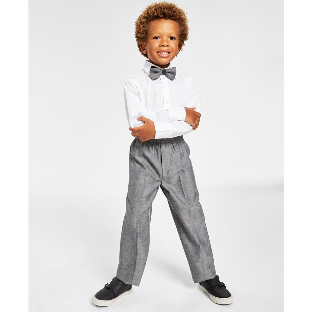 Little Boys 4-Pc. Velvet Vest, Pants, Shirt & Bowtie Set商品第2张图片规格展示
