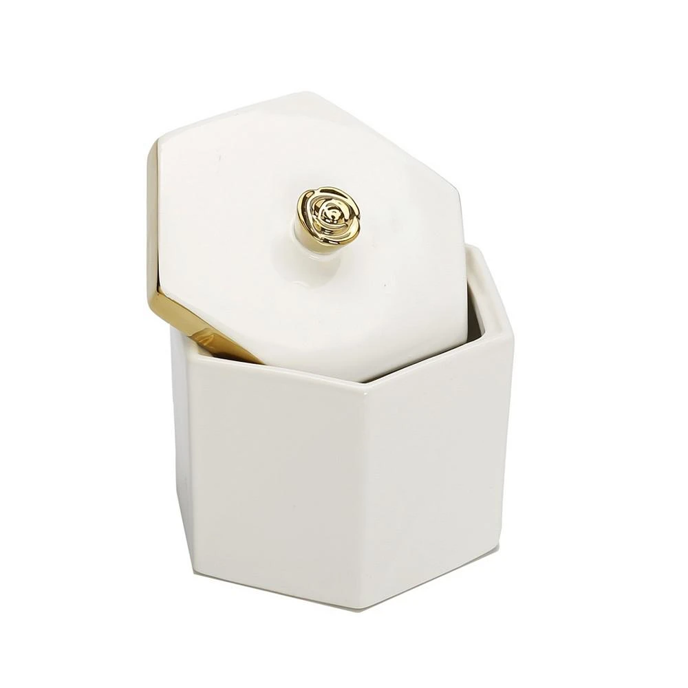 商品Vivience|Hexagon Shaped Box with Flower Knob on Cover,价格¥217,第3张图片详细描述
