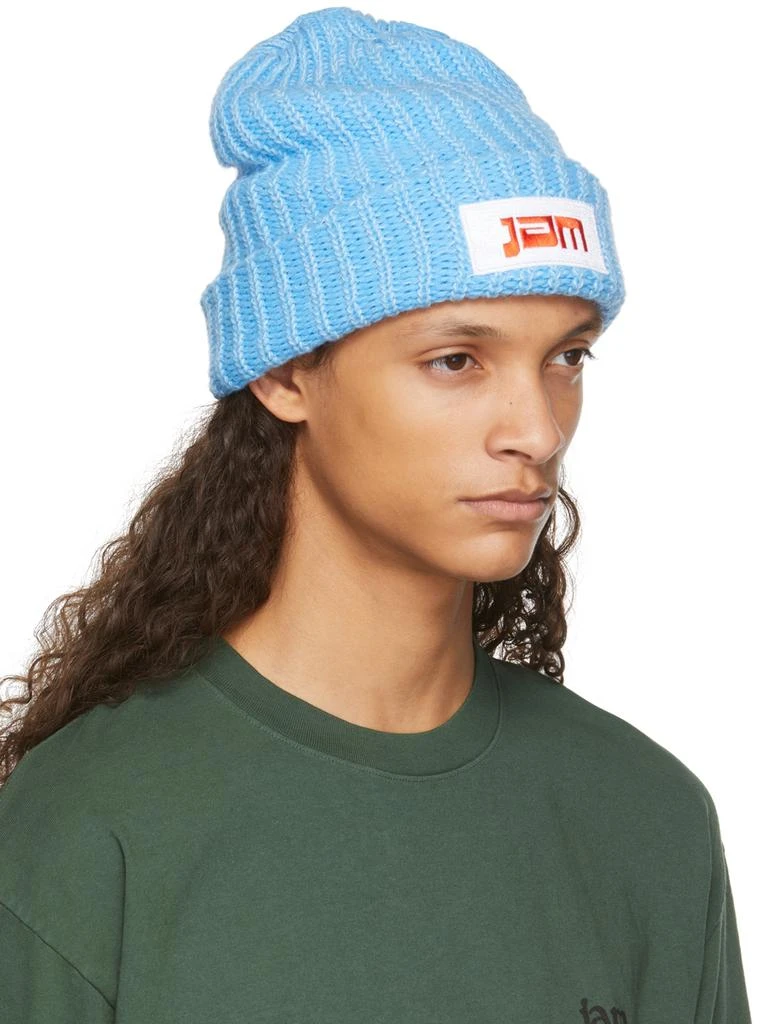 商品Jam|Blue Loose Gauge Beanie,价格¥331,第2张图片详细描述
