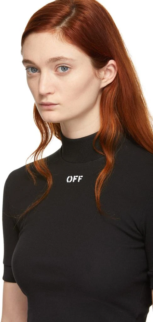 商品Off-White|Black Rib Cropped T-Shirt,价格¥1295,第4张图片详细描述