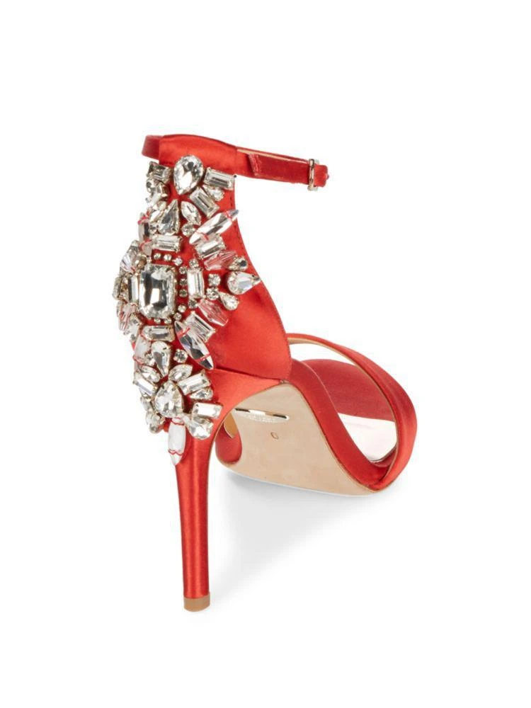 商品Badgley Mischka|Bartley Embellished Satin Sandals,价格¥789,第2张图片详细描述