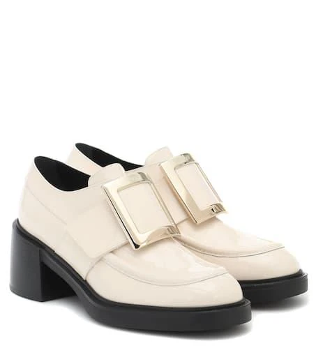 商品Roger Vivier|Viv' Rangers leather loafer pumps,价格¥7843,第1张图片