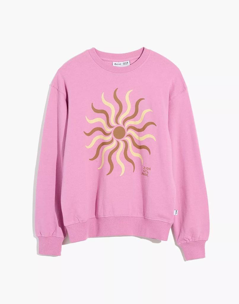 商品Madewell|Madewell x Parks Project Unisex Zion Sun Organic Cotton Crewneck Sweatshirt,价格¥459,第5张图片详细描述