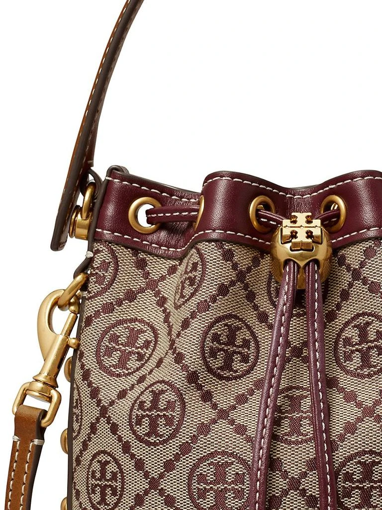 商品Tory Burch|T Monogram Jacquard Studded Mini Bucket Bag,价格¥3736,第5张图片详细描述