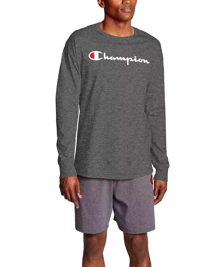 商品CHAMPION|Men's Script-Logo Long Sleeve Tshirt,价格¥141,第1张图片