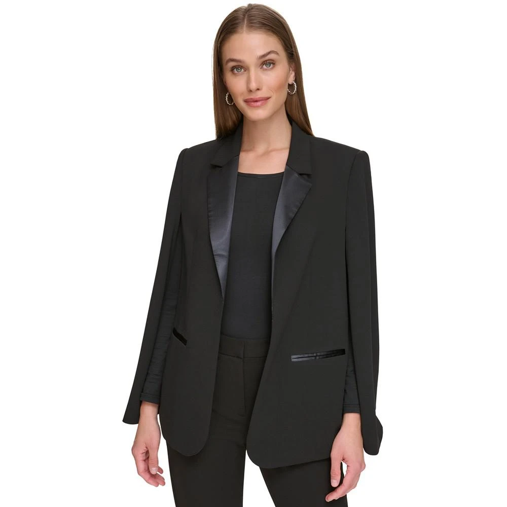 商品DKNY|Women's Open Front Tuxedo Cape Jacket,价格¥150,第1张图片