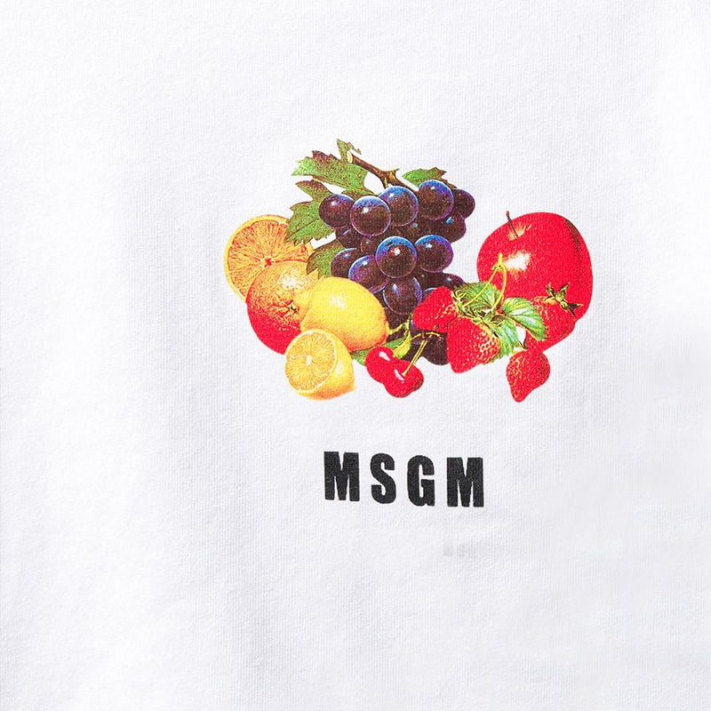 MSGM  女士棉质字母印花圆领短袖T恤 2641MDM173-5298-01商品第3张图片规格展示
