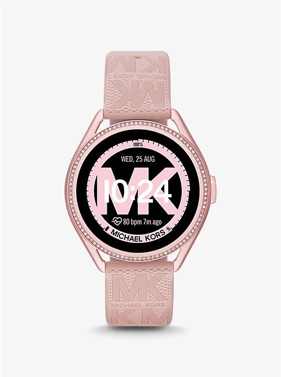 商品Michael Kors|Michael Kors Access Gen 5E MKGO Pink-Tone and Logo Rubber Smartwatch,价格¥1266,第5张图片详细描述