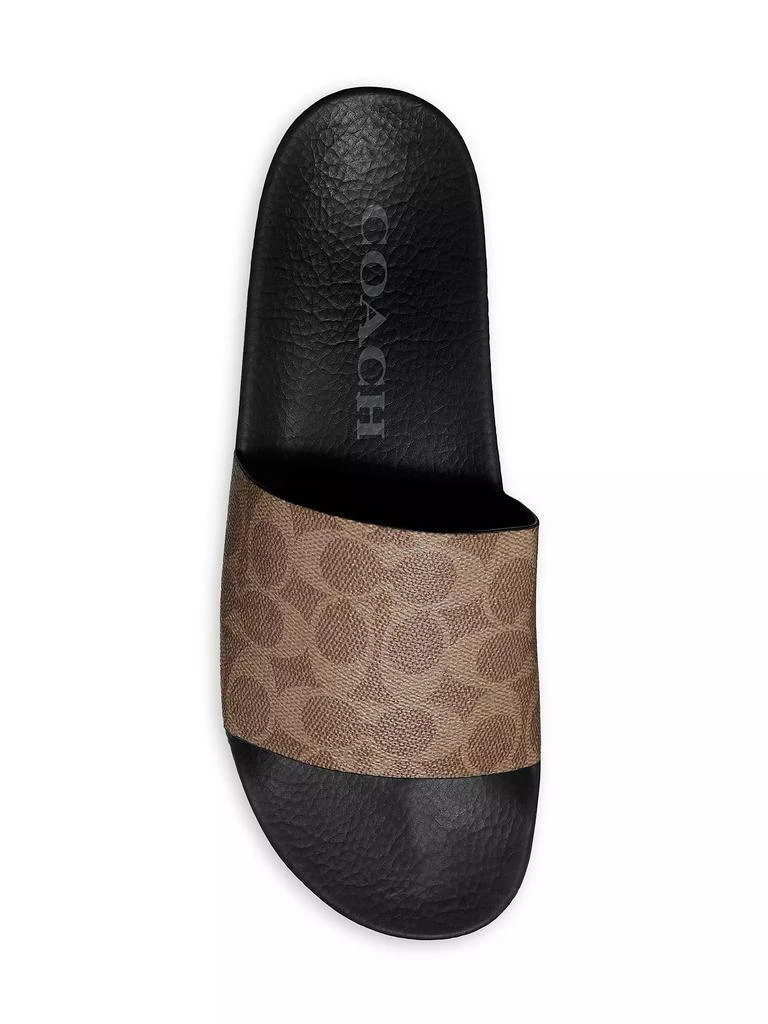 商品Coach|Signature Monogram Canvas Slide Sandals,价格¥500,第5张图片详细描述