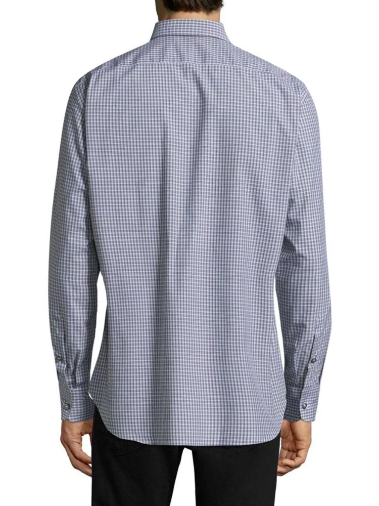 商品Brioni|Checkered Cotton Casual Button-Down Shirt,价格¥2341,第2张图片详细描述