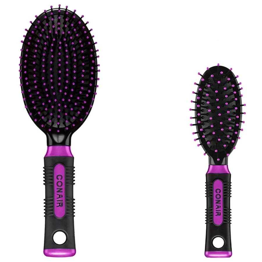 商品Conair|Professional Cushion Hairbrush, 2pc Multi-Size Set,价格¥50,第1张图片