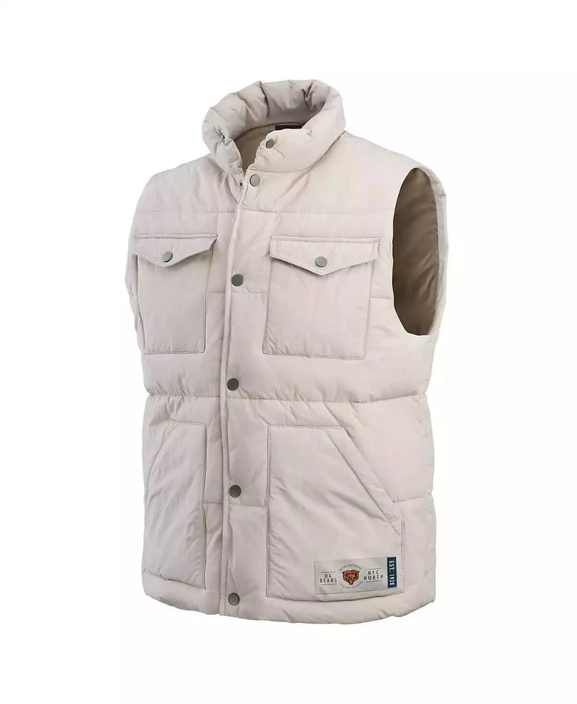 商品Fanatics|Men's Cream Chicago Bears Puffer Full-Snap Vest,价格¥772,第3张图片详细描述