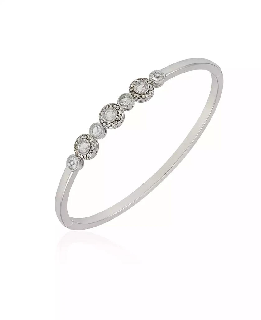 商品Tahari|Clear Glass Stone Hinged Cuff Bracelet,价格¥270,第1张图片