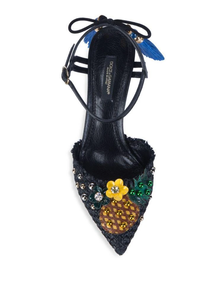 商品Dolce & Gabbana|Woven Ankle-Strap Heels,价格¥3547,第4张图片详细描述