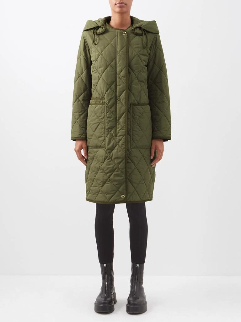 商品Burberry|Diamond-quilted shell hooded parka,价格¥13064,第1张图片