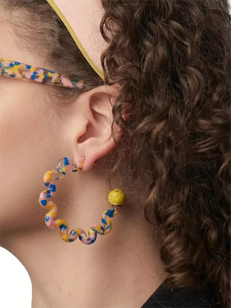商品Lele Sadoughi|Confetti Acetate & Resin Squiggle Hoop Earrings,价格¥515,第2张图片详细描述