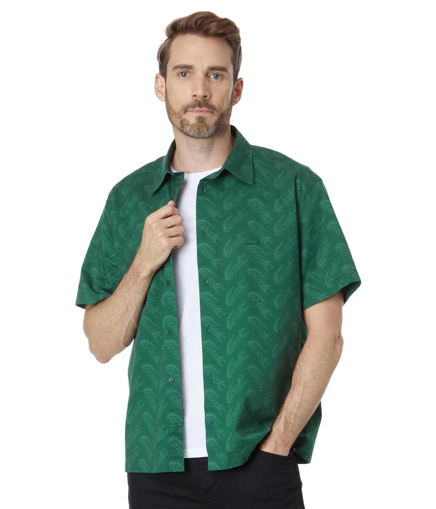 商品Lacoste|Short Sleeve Relaxed Fit Button-Down Shirt,价格¥417,第1张图片