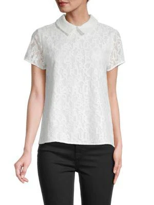 商品Karl Lagerfeld Paris|Karl Lace Collar Top,价格¥402,第1张图片