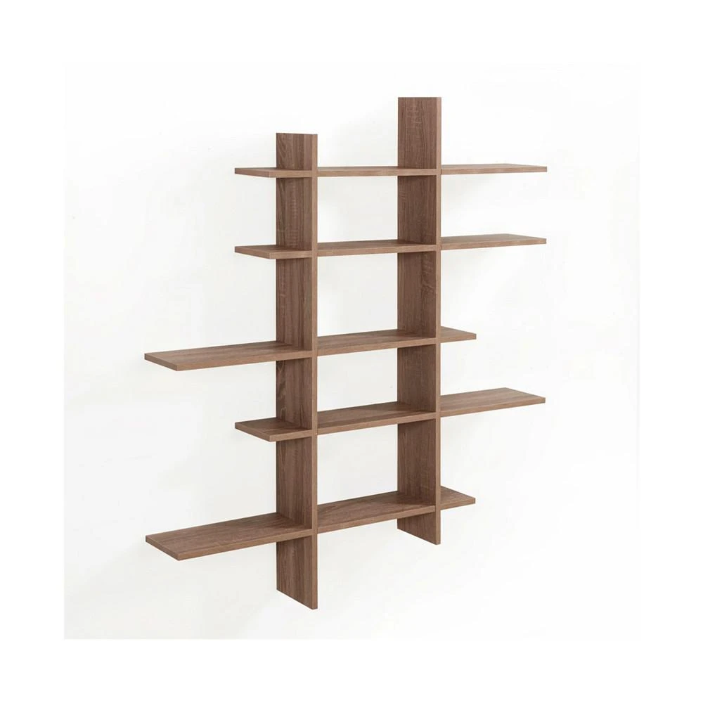 商品Danya B|Five Level Asymmetric Shelf - Weathered Oak,价格¥956,第1张图片