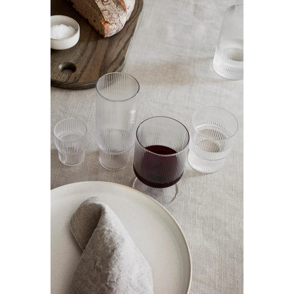商品Ferm Living|Ferm Living Ripple Wine Glasses - Clear (Set of 2),价格¥309,第2张图片详细描述