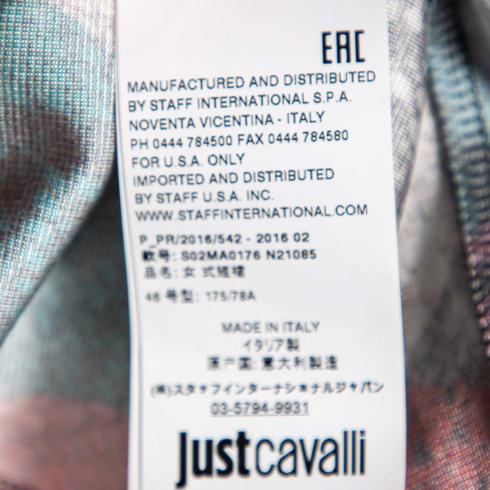 Just Cavalli Multicolor Snakeskin Print Jersey Maxi Skirt L商品第7张图片规格展示