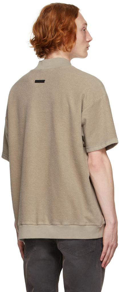 商品Fear of god|Beige Inside Out Mock Neck Short Sleeve Sweatshirt,价格¥3088,第5张图片详细描述