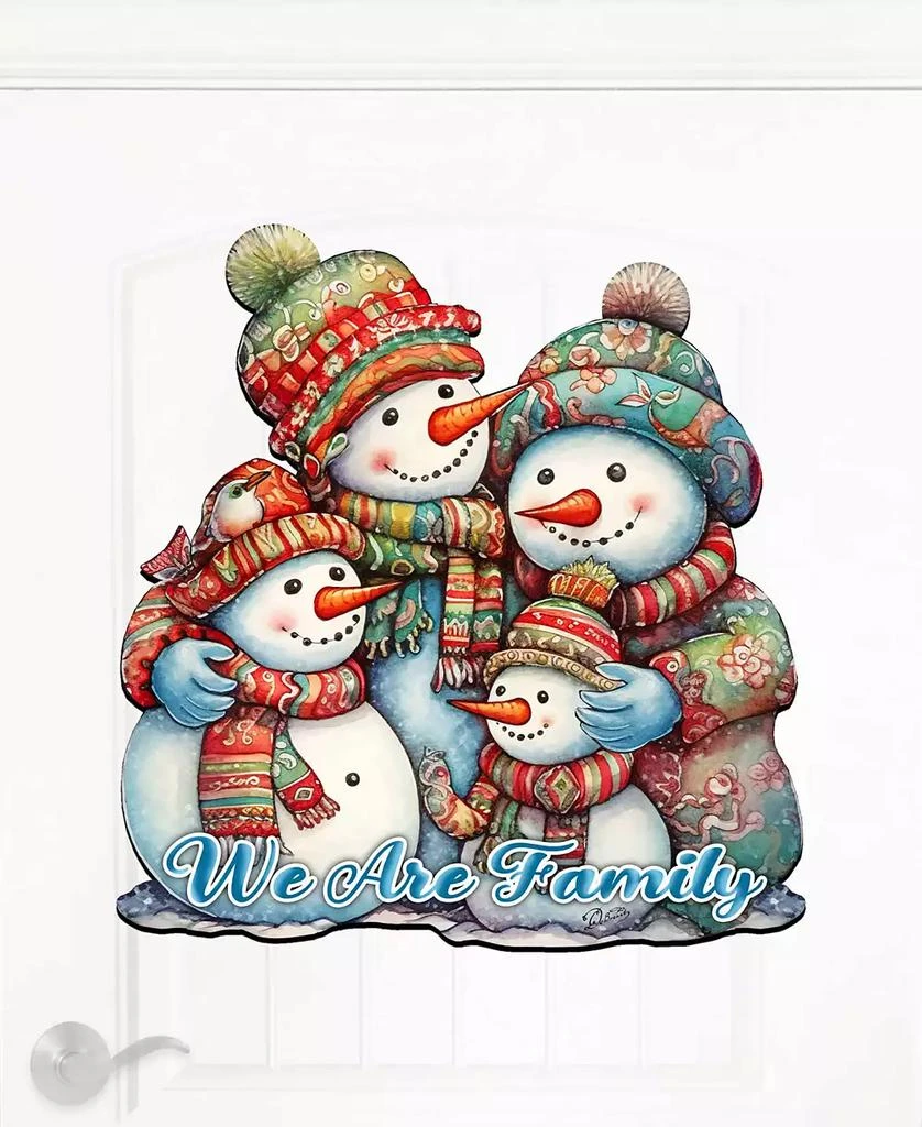 Snowman's Family Christmas Wooden Wall Decor Door Decor G. DeBrekht 商品