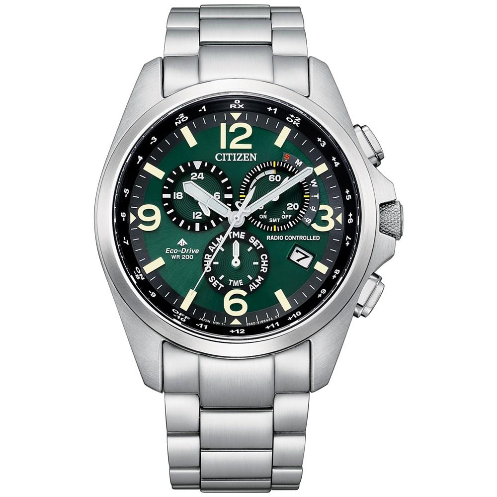 Eco-Drive Men's Chronograph Promaster Land Stainless Steel Bracelet Watch 45mm商品第1张图片规格展示