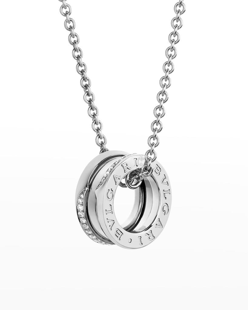 商品BVLGARI|B.Zero1 White Gold Wave Diamond Pendant Necklace,价格¥41386,第1张图片