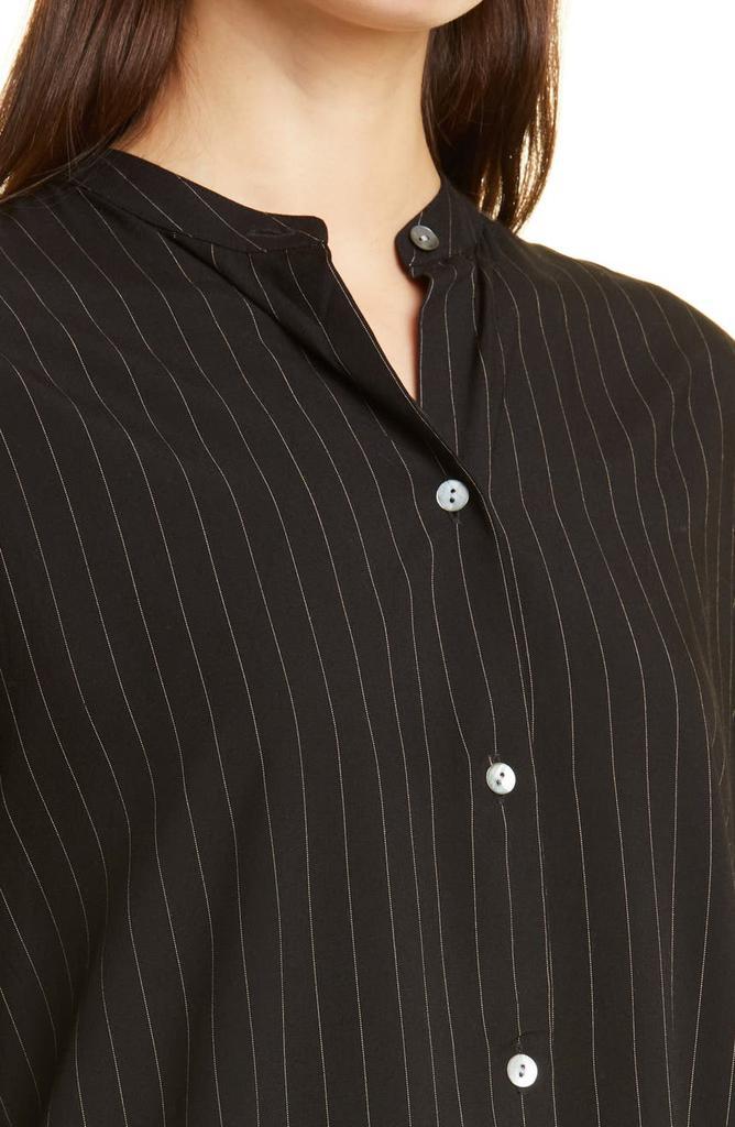商品Vince|Pinstripe Band Collar Button-Up Blouse,价格¥956,第6张图片详细描述